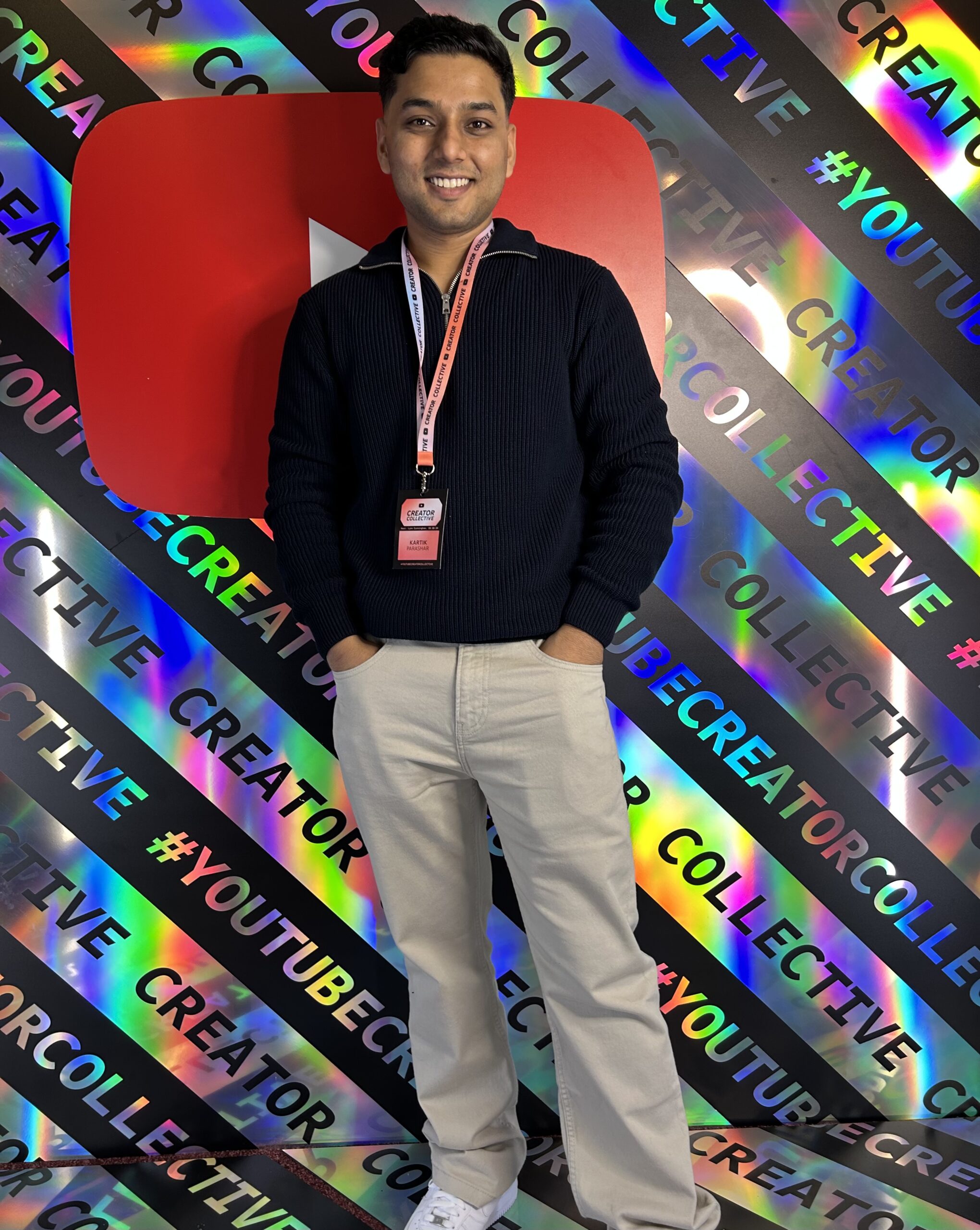 Kartik Parashar, Founder of GermanyWalla Academy, at a YouTube Creator Collective event in Germany